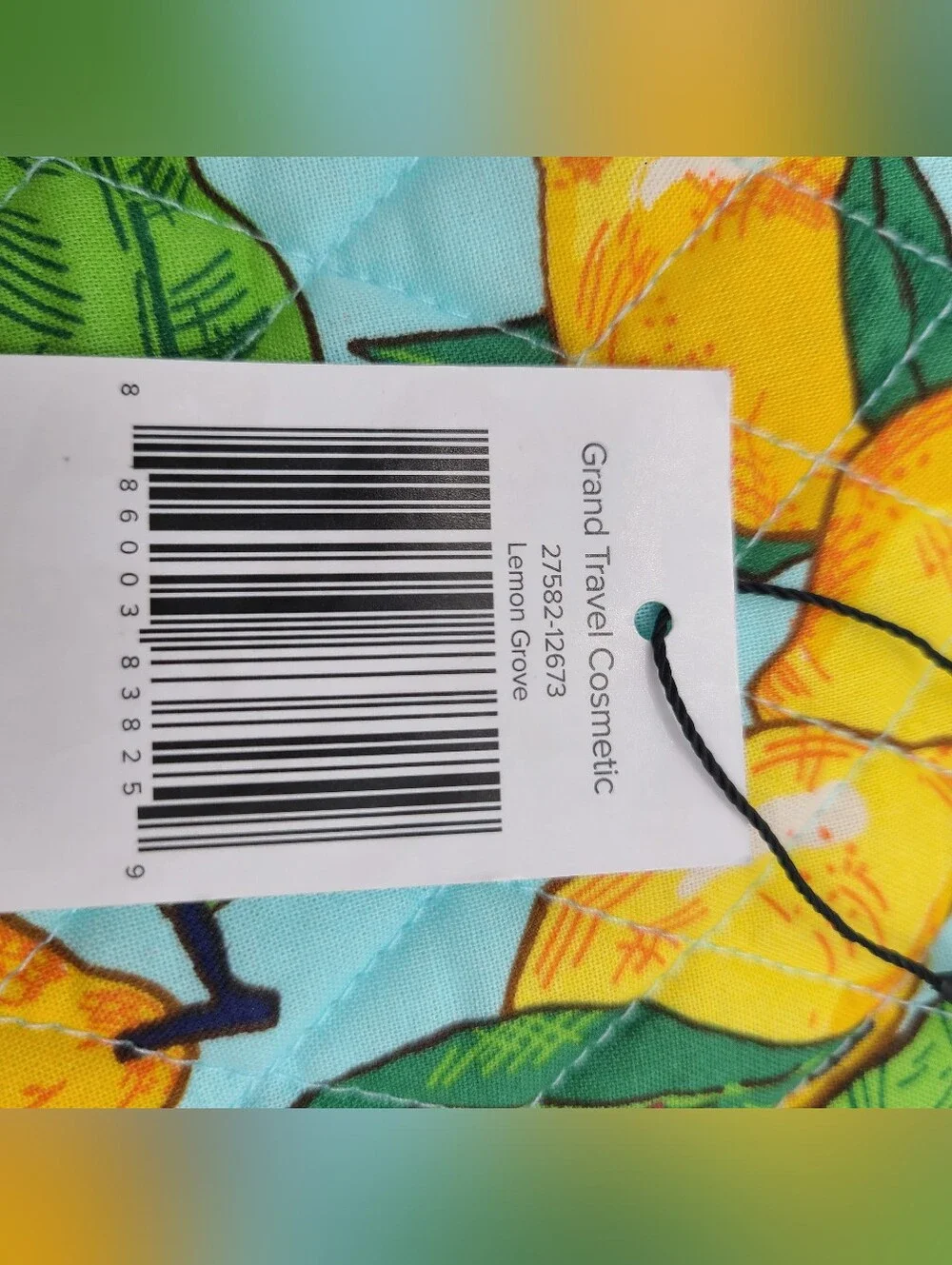NEW Vera Bradley Lemon Grove Grand Travel Cosmetic